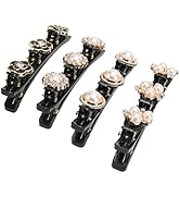 Women's Braided Hair Clips with Sparkling Crystal Stone, 4 Hair Clips...