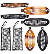 8-Piece Banana Hair Clip Set, Portable Clincher Combs, Hair Styling Tool...