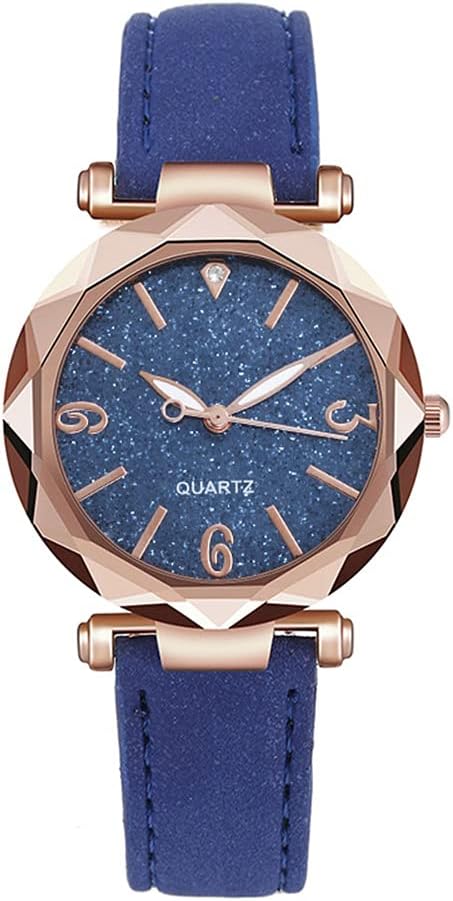 <font dir="auto" style="vertical-align: inherit;"><font dir="auto" style="vertical-align: inherit;"> Women's Quartz Analog Wristwatch with Frosted Band, Blue / Patchwork, One Size </font></font>
