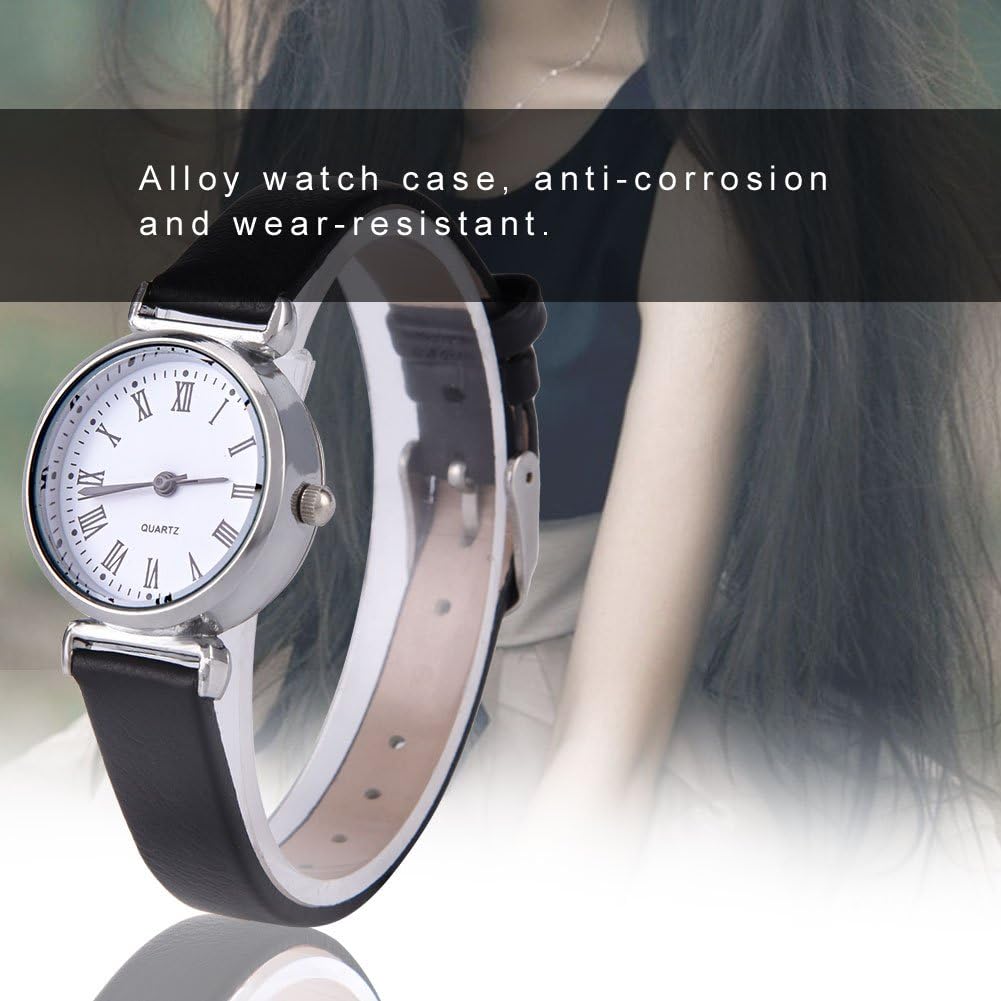 FILFEEL - Reloj de pulsera pequeño y simple para mujer, de piel, estilo retro - Image 4