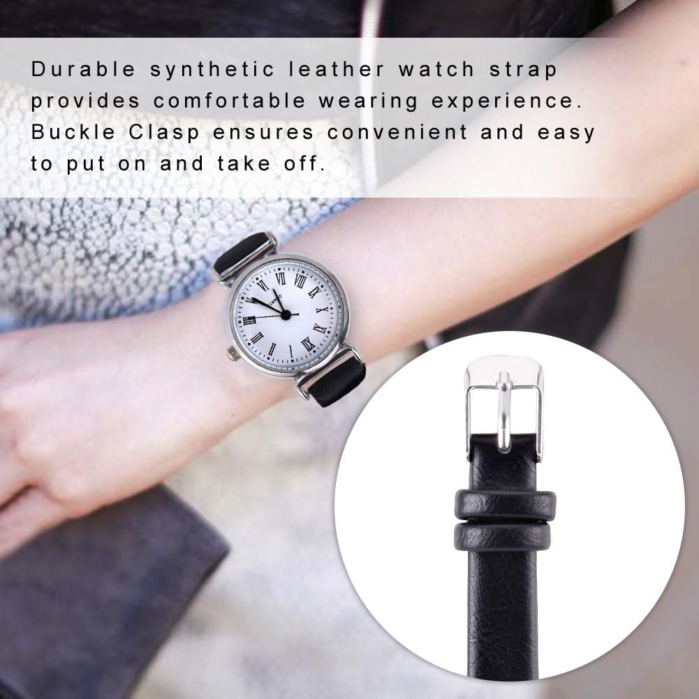 FILFEEL - Reloj de pulsera pequeño y simple para mujer, de piel, estilo retro - Image 5