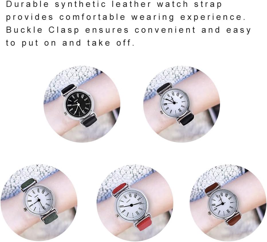 FILFEEL - Reloj de pulsera pequeño y simple para mujer, de piel, estilo retro - Image 8