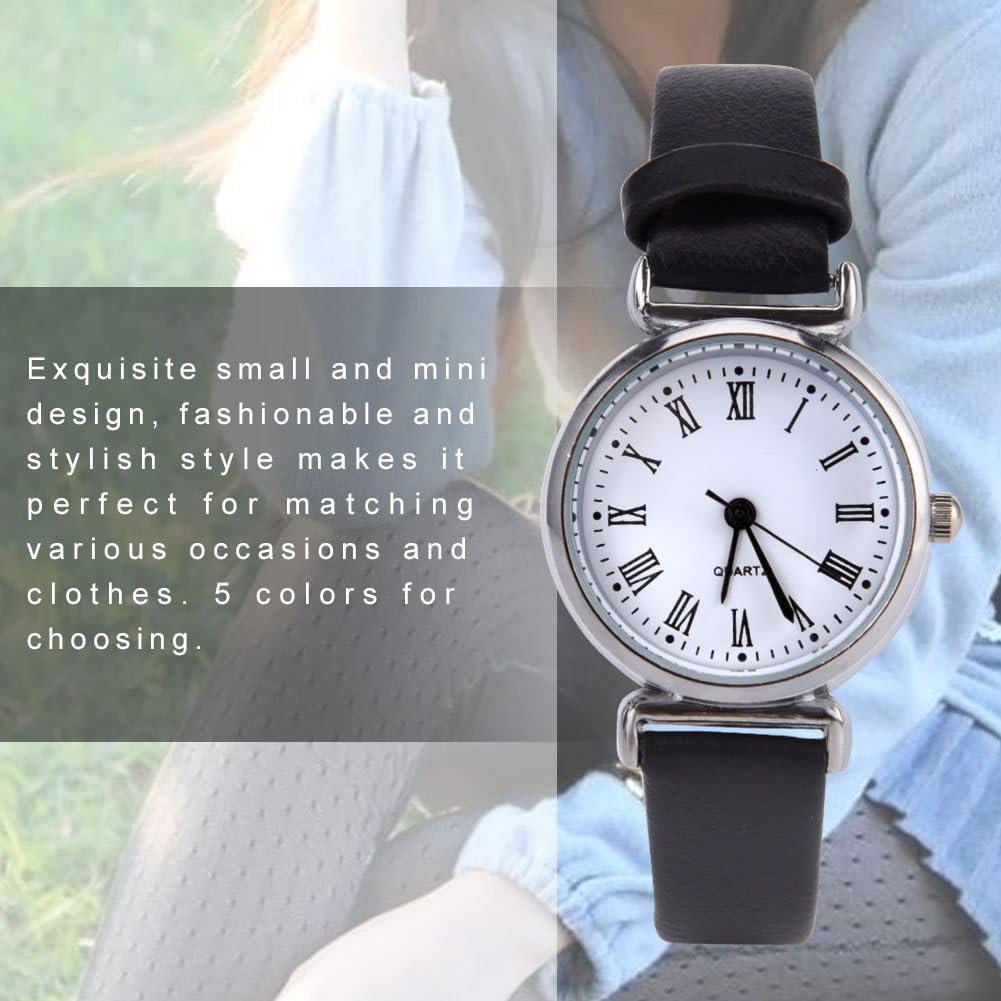 FILFEEL - Reloj de pulsera pequeño y simple para mujer, de piel, estilo retro - Image 3